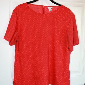 A New Day Red Polka Dot Blouse